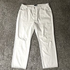 Brand new cream wide leg jeans